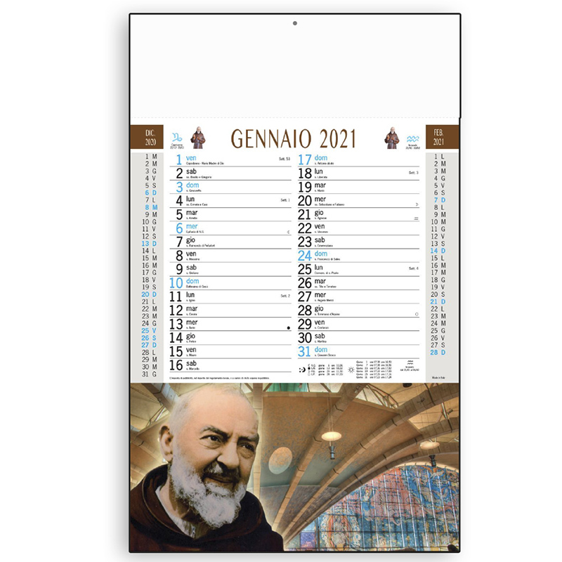 Calendario San Pio 2021